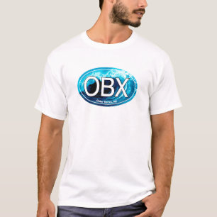 Camiseta Os bancos exteriores de OBX acenam o Oval