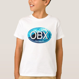 Camiseta Os bancos exteriores de OBX acenam o Oval