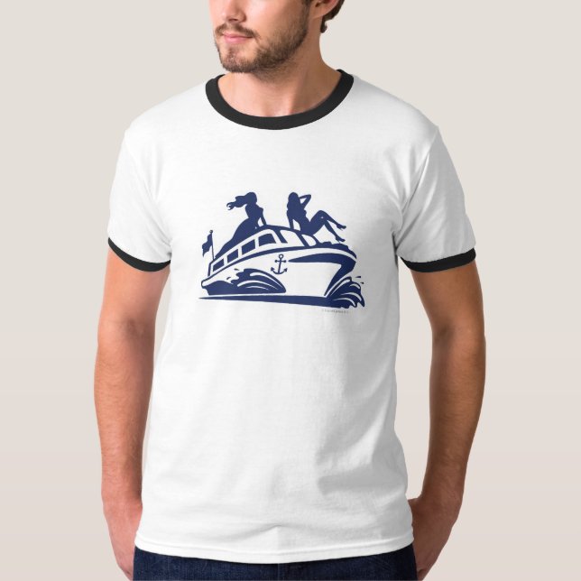 Camiseta Os barcos n cavam o logotipo (Frente)