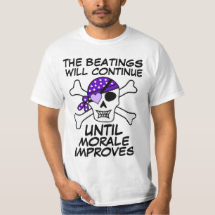 CAMISETA OS BEATINGS DOS BOSS CONTINUARÃO ATÉ MELHORAR MORA