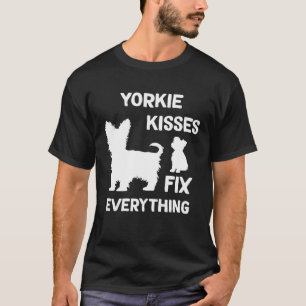 Camiseta Os beijos do Yorkie consertam tudo o Yorkshire Ter