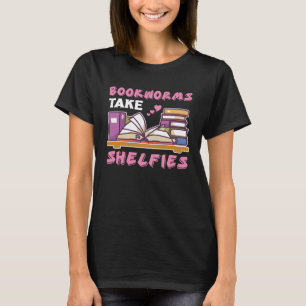 Camiseta Os Bookworms Tomam as Prateleiras Nerd do Livro Le