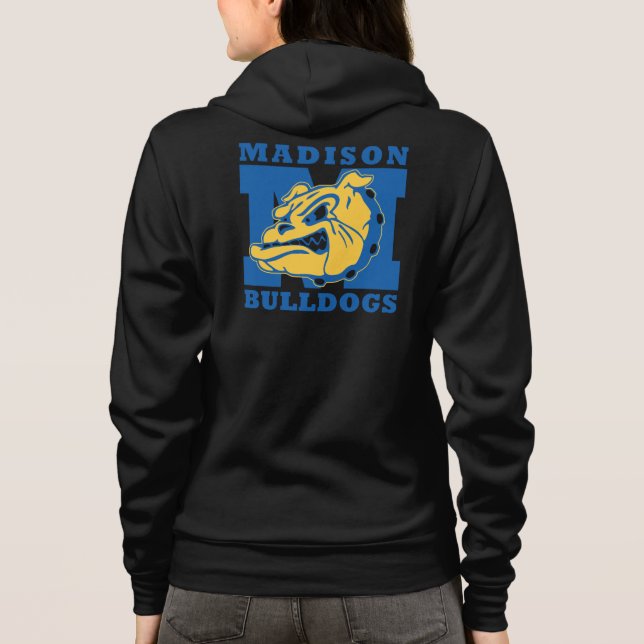 Camiseta Os buldogues do Madison das mulheres fecham o (Verso)