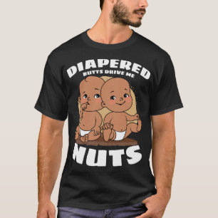 Camiseta Os bumbuns de Diapered conduzem-me bebê dos louco