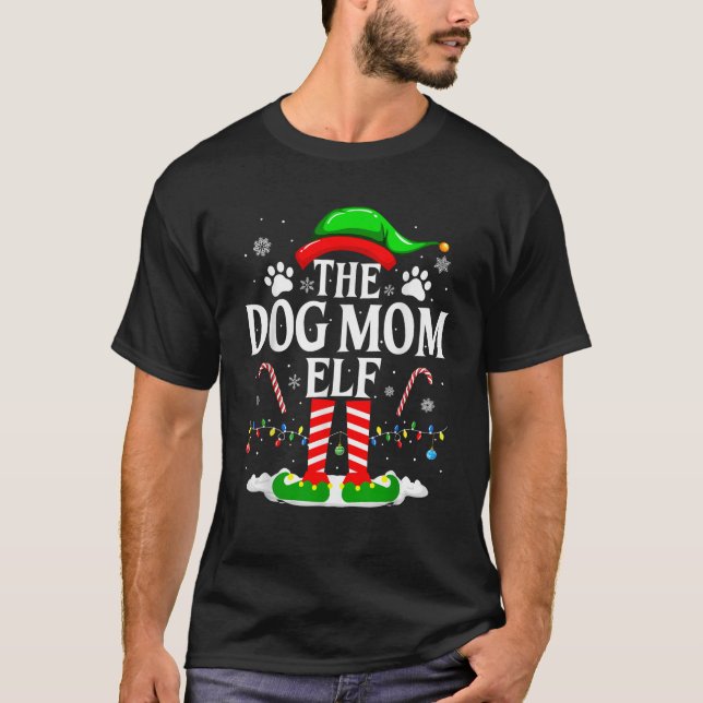 Camiseta Os Cachorros Mamãe Elf Xmas Engraçados Cachorros a (Frente)