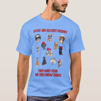 Camiseta Os cães são a minha vinheta de melhores amigos