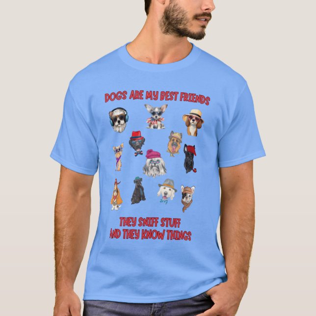 Camiseta Os cães são a minha vinheta de melhores amigos (Frente)