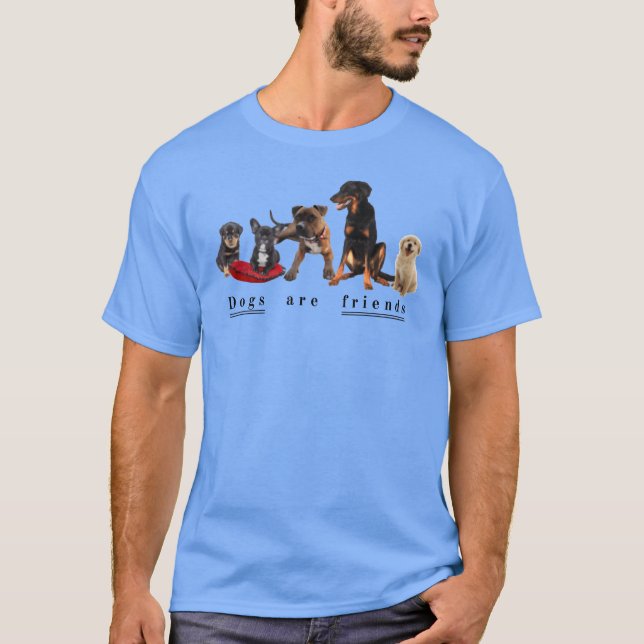 Camiseta Os cães são retratos dos amigos (Frente)