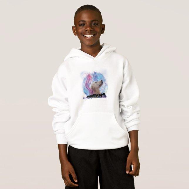 Camiseta Os Cães Têm Toda A Vida Colorida (Frente Completa)