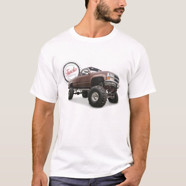 Camiseta Os caminhões são bonitos (4x4 Chevy) (Frente)