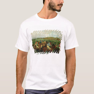 Camiseta Os cavalheiros de Edgar Degas competem, antes da