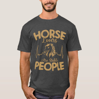 Camiseta Os Cavalos São Pessoas Estáveis Andando A Horseba