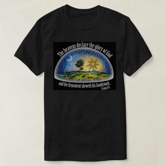 Camiseta Os céus declaram a glória de Deus (Frente do Design)