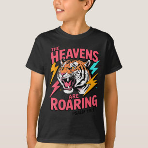 Camiseta Os Céus Estão Rugindo Salmo 19_1 Tigre Cristão