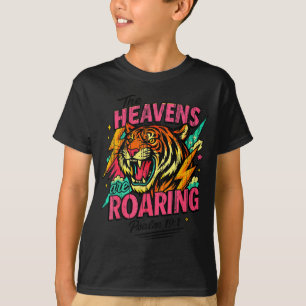 Camiseta Os Céus Estão Rugindo Salmo 19_1 Tigre Cristão