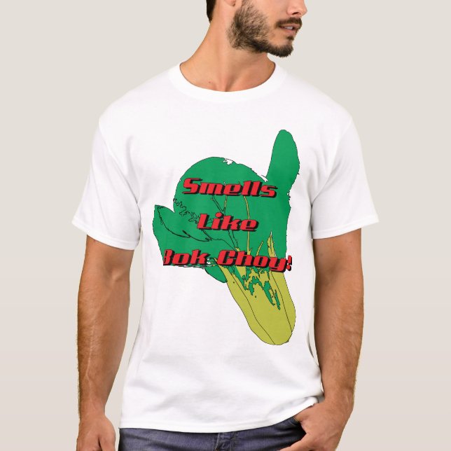 Camiseta Os cheiros gostam do bok choy (Frente)
