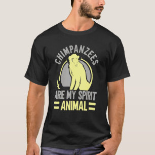 Camiseta Os chimpanzés são meu animal espiritual Chimp Maca