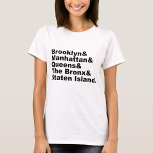 Camiseta Os Cinco Distritos de Nova York