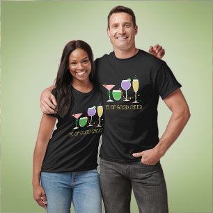 Camiseta Os Cocktails de Natal Sejam de Bom Animação