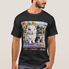 Camiseta Os Coelhos Falam Lop Olhando Coelhinho