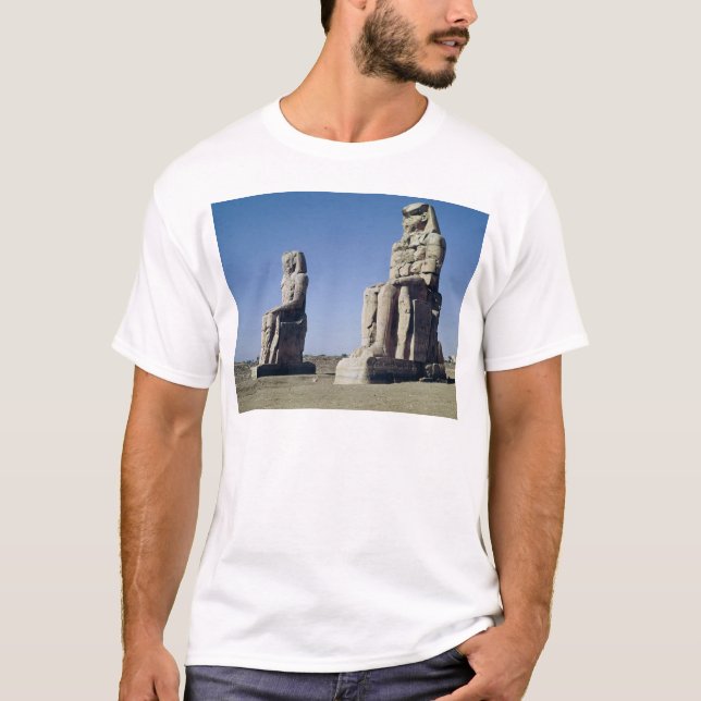 Camiseta Os Colossi de Memnon, estátuas de Amenhotep (Frente)