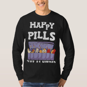 Camiseta Os comprimidos felizes tomam as refeições necessár