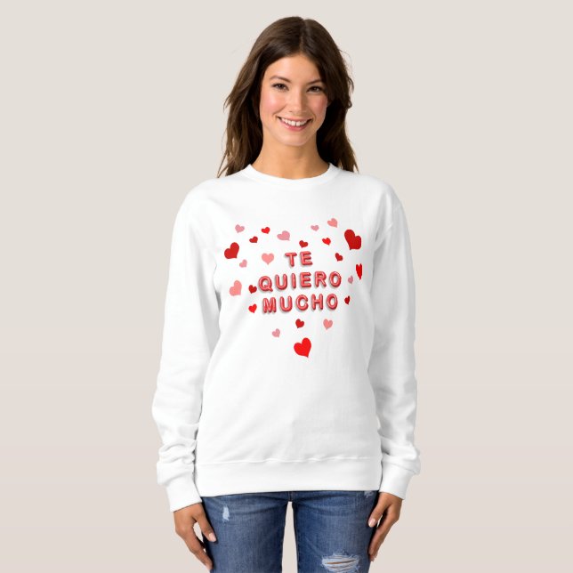 Camiseta Os Corações Vermelhos Quiero Mucho Moldando um Gra (Frente Completa)