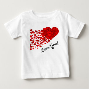 Camiseta Os Corações Vermelhos Te Ama