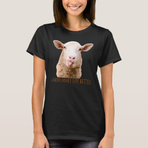 Camiseta Os Cordeiros Tornam a Vida Melhor Fazenda de Ovel