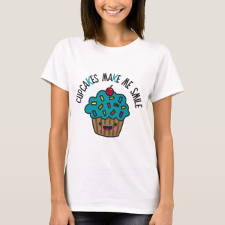 Camiseta Os cupcakes fazem-me sorrir