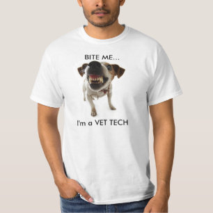 Camiseta os dentes de cão, MORDEM-ME…, mim são uma