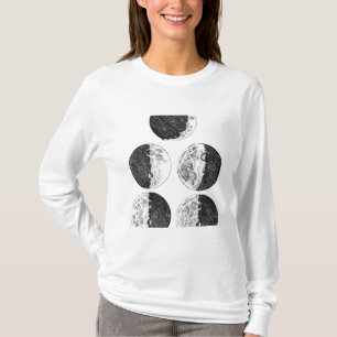 Camiseta Os desenhos de Galileo das fases da lua