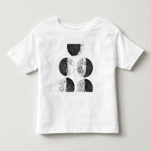 Camiseta Os desenhos de Galileo das fases da lua