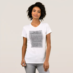 Camiseta Os Dez Mandamentos da Bíblia das Mulheres