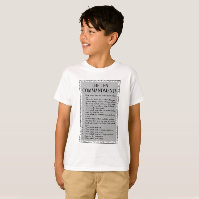 Camiseta Os Dez Mandamentos do Bíblia (Frente Completa)