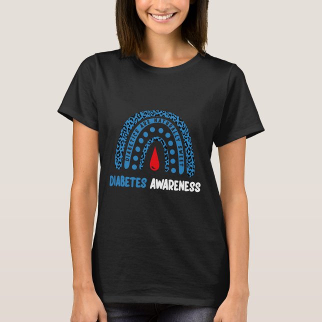 Camiseta Os diabéticos são naturalmente doces - consciência (Frente)