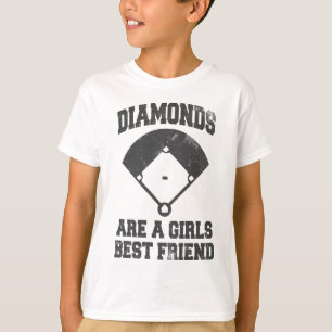 Camiseta Os diamantes são o melhor amigo de uma menina