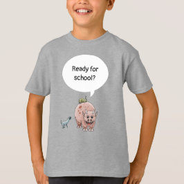 Camiseta Os dinossauros estão prontos para a escola