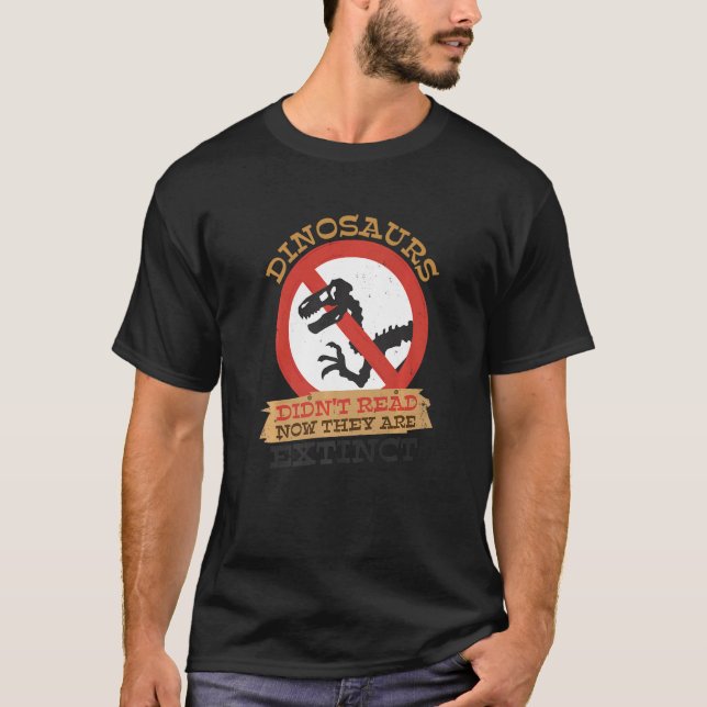 Camiseta Os Dinossauros Não Leram Agora O Livro 1 (Frente)