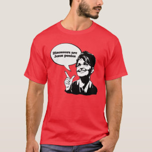 Camiseta Os dinossauros são pôneis de Jesus