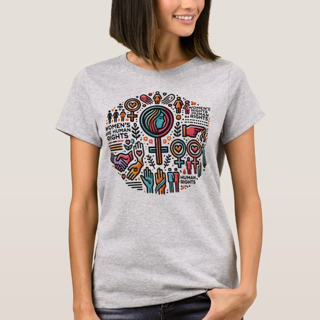 Camiseta Os Direitos das Mulheres são Direitos Humanos (Frente)