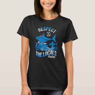 Camiseta Os Direitos Dos Animais Do Oceano Tubarão Respeita