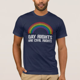 CAMISETA OS DIREITOS DOS GAY SÃO DIREITOS CIVIS