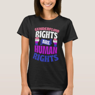 Camiseta Os Direitos Dos Genderfluidos São Os Direitos Huma