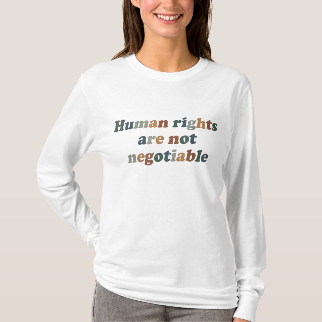 Camiseta Os direitos humanos não são negociáveis (Frente)