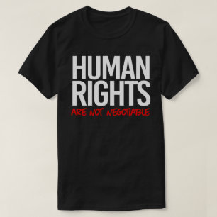 Camiseta Os direitos humanos não são um autocolante quadrad