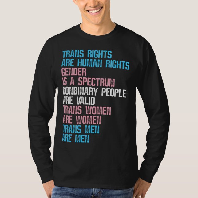 Camiseta Os Direitos Trans São Direitos Humanos O Gênero É  (Frente)