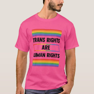 Camiseta Os Direitos Trans São Gay De Direitos Humanos Rain