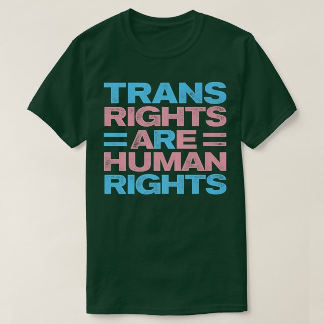 Camiseta Os Direitos Trans São Gay De Direitos Humanos Rain (Frente do Design)