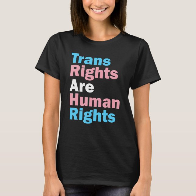 Camiseta Os Direitos Transatlânticos São O Orgulho Mês Dos  (Frente)